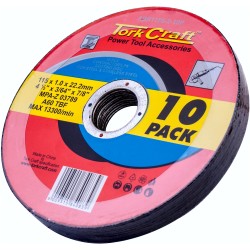 CUTTING DISC STEEL  &AMP; SS 115 X 1.0 X 22.2 MM 10 PACK