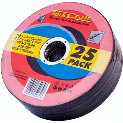 CUTTING DISC STEEL  &AMP; SS 115 X 1.0 X 22.2 MM 25 PACK