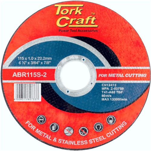 CUTTING DISC STEEL &AMP; SS 115 X 1.0 X 22.2 MM