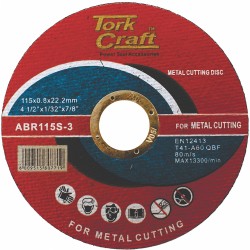 CUTTING DISC STEEL &AMP; SS 115 X 0.8 X 22.2 MM