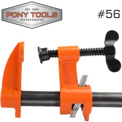 PONY PIPE CLAMP 3/4" 25MM BLACK PIPE