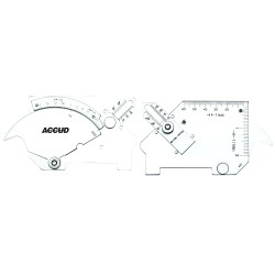 WELDING GAUGE 7 X MEASURING APPL. 25,20MM,60DEG. RANGE S/STEEL