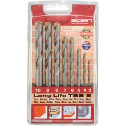 MASONRY DRILL BIT SET 8 PIECE LONG LIFE 3-10MM MASONRY DRILL BIT SET 8 PIECE LONG LIFE 3-10MM