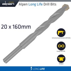 MASONRY DRILL BIT LONG LIFE 20 X 160MM MASONRY DRILL BIT LONG LIFE 20 X 160MM