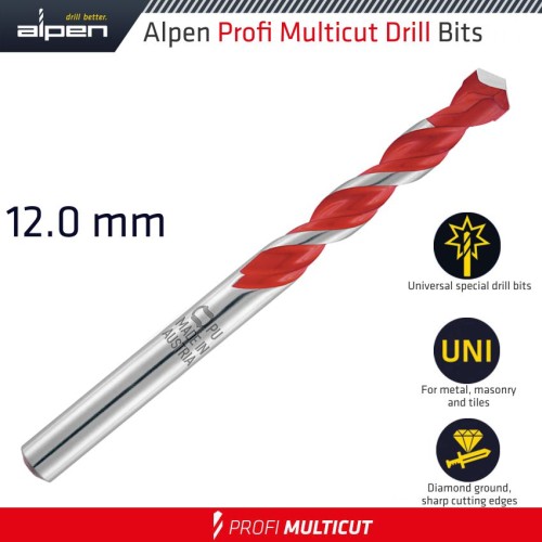 PROFI MULTICUT DRILL BIT 12.0MMX150MM PROFI MULTICUT DRILL BIT 12.0MMX150MM