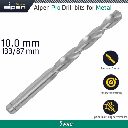ALPEN PRO HSS 10MM DRILL DIN 338 RN 135 SPLIT POINT PLASTIC WALLET ALPEN PRO HSS 10MM DRILL DIN 338 RN 135 SPLIT POINT PLASTIC WALLET