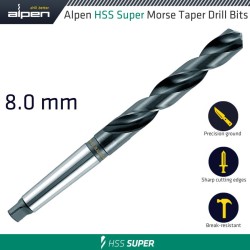 HSS SUPER 8MM MORSE TAPER SHANK HSS SUPER 8MM MORSE TAPER SHANK