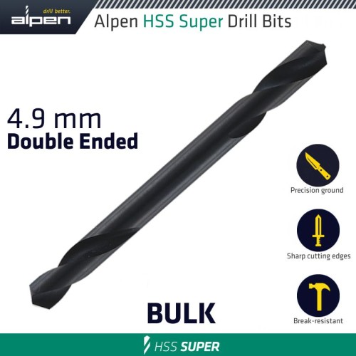 HSS SUPER DRILL BIT DOUBLE ENDED 4.9MM BULK HSS SUPER DRILL BIT DOUBLE ENDED 4.9MM BULK