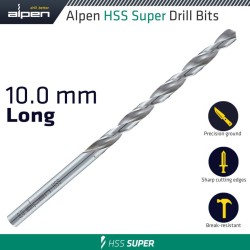 HSS SUPER DRILL BIT LONG 10 X 184MM POUCH HSS SUPER DRILL BIT LONG 10 X 184MM POUCH