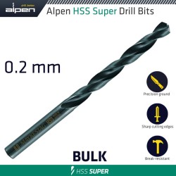 HSS SUPER DRILL BIT 0.2MM BULK HSS SUPER DRILL BIT 0.2MM BULK