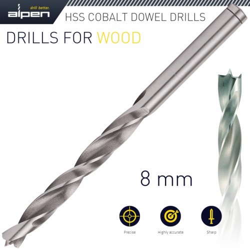 HSS COBALT WOOD DRILL BIT 8MM HSS COBALT WOOD DRILL BIT 8MM