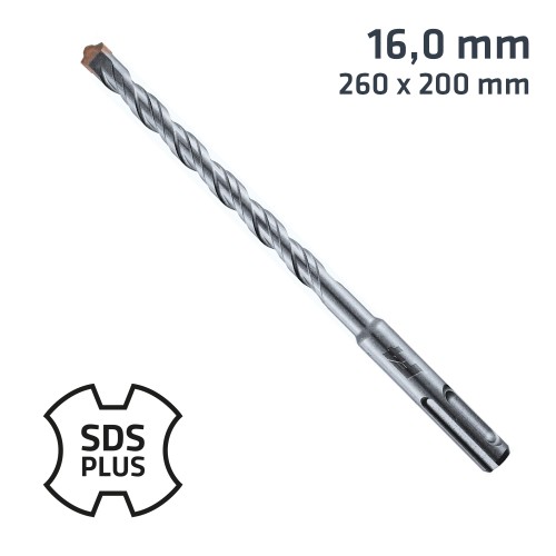 SDS PLUS DRILL BIT 260 X 200 16.0MM SDS PLUS DRILL BIT 260 X 200 16.0MM