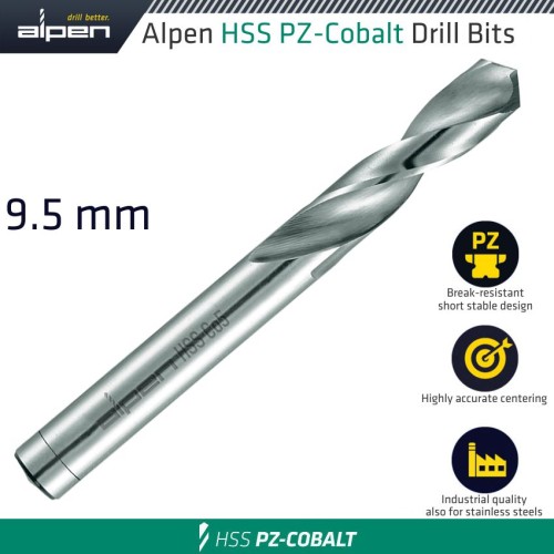 ALPEN COBALT DRILL SHORT BULK 9.50MM ALPEN COBALT DRILL SHORT BULK 9.50MM