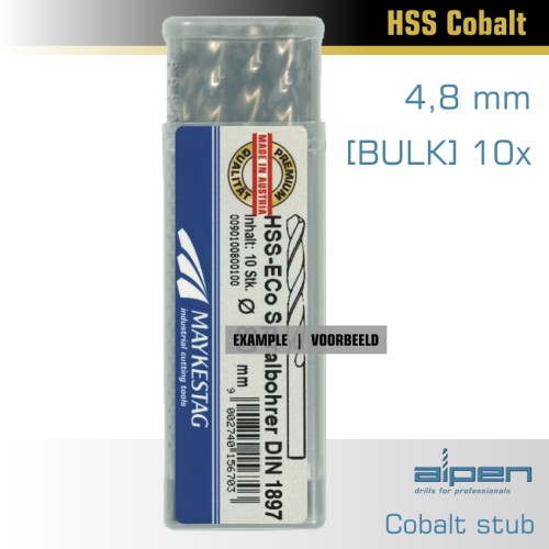ALPEN COBALT DRILL SHORT BULK 4.8MM ALPEN COBALT DRILL SHORT BULK 4.8MM