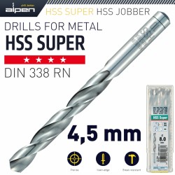 HSS SUPER DRILL BIT 4.5MM BULK HSS SUPER DRILL BIT 4.5MM BULK