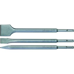 SDS CHISEL SET PLASTIC TUBE POINT X250MM FLAT 20X250 FLAT 40X250 SDS CHISEL SET PLASTIC TUBE POINT X250MM FLAT 20X250 FLAT 40X250