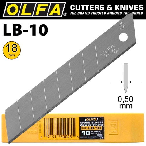 OLFA BLADES LB-10 10/PACK 18MM OLFA BLADES LB-10 10/PACK 18MM
