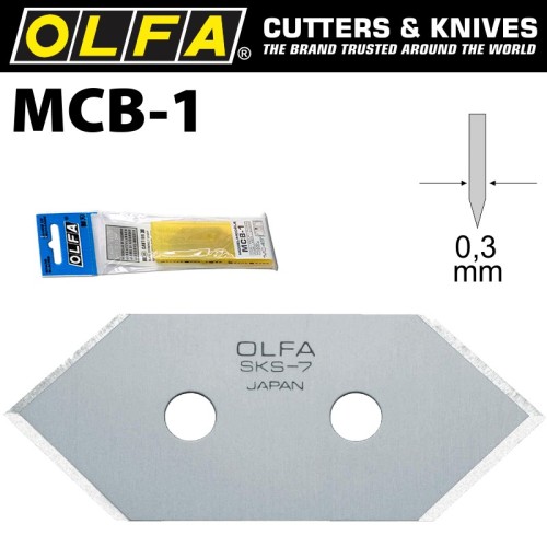 OLFA BLADES MCB-1 5/PACK 20MM OLFA BLADES MCB-1 5/PACK 20MM