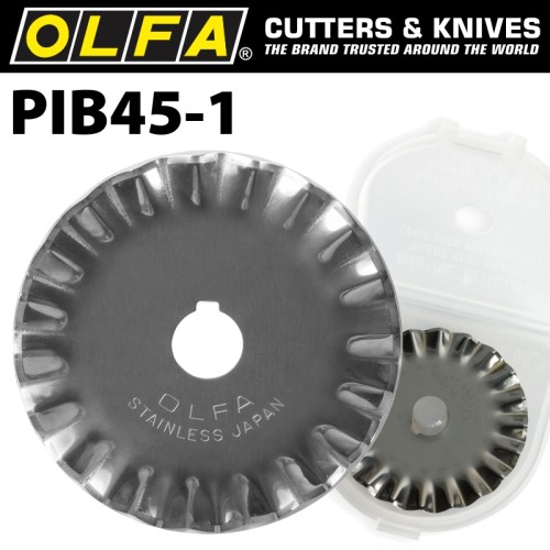 OLFA BLADES ROTARY PINKING CUTTER 1/PK 45MM OLFA BLADES ROTARY PINKING CUTTER 1/PK 45MM
