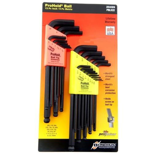 BALL DRIVER PROHOLD L-WRENCH 74937 (.050-3/8 INCH) & 74999 (1.5-10MM) BALL DRIVER PROHOLD L-WRENCH 74937 (.050-3/8 INCH) & 74999 (1.5-10MM)