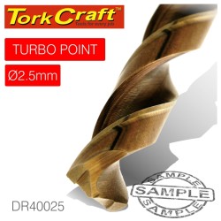 DRILL BIT HSS TURBO POINT 2.5MM 1/CARD DRILL BIT HSS TURBO POINT 2.5MM 1/CARD