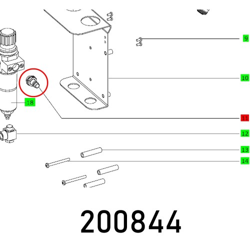 COUPLING PICE KS-3/8 ET-BG