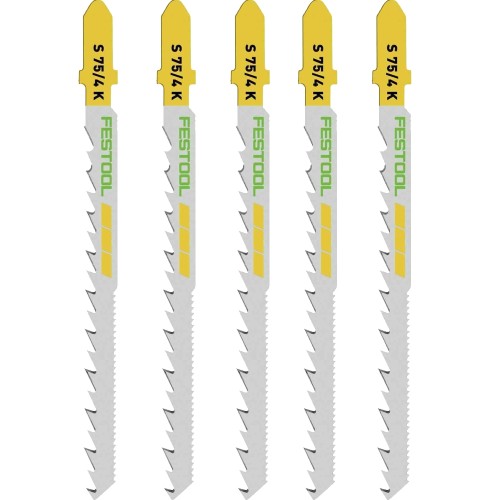 JIGSAW BLADE WOOD CURVES S 75/4 K/5 (5 PACK)