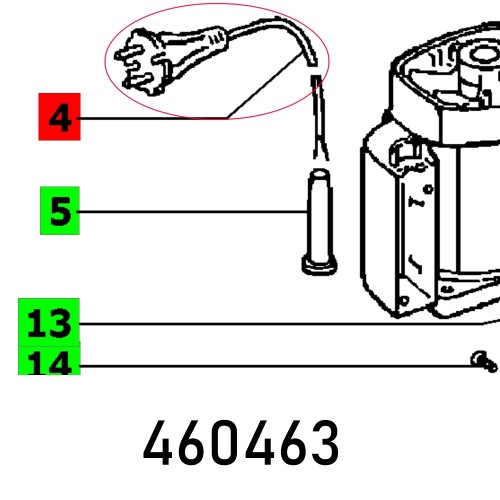 CABLE WITH PLUG BS 75 E DIN-H07RN-F