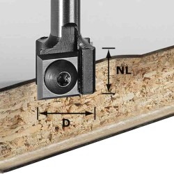 FESTOOL EDGE-TRIMMING CUTTER WITH REVERSIBLE BLADES S8 HW D19 12X12 KL