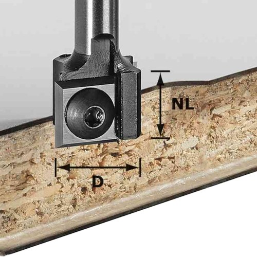 FESTOOL EDGE-TRIMMING CUTTER WITH REVERSIBLE BLADES S8 HW D19 12X12 KL