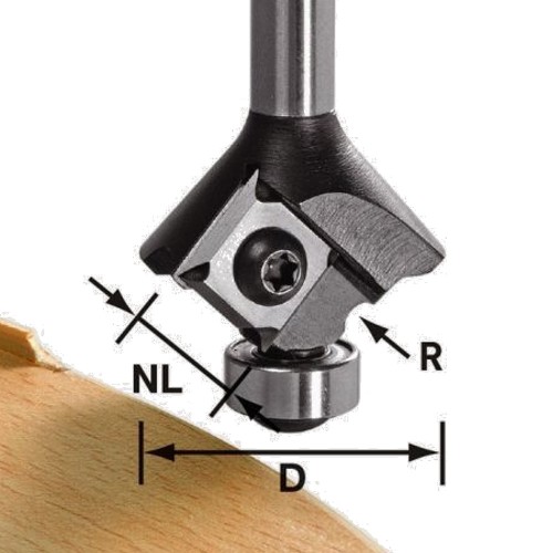 FESTOOL ROUNDOVER CUTTER WITH REVERSIBLE BLADES S8 HW R1 D28 KL12,7OFK FESTOOL ROUNDOVER CUTTER WITH REVERSIBLE BLADES S8 HW R1 D28 KL12,7OFK
