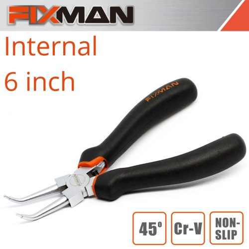 FIXMAN INTERNAL CIRCLIP PLIERS 6"/145MM X 45 DEG