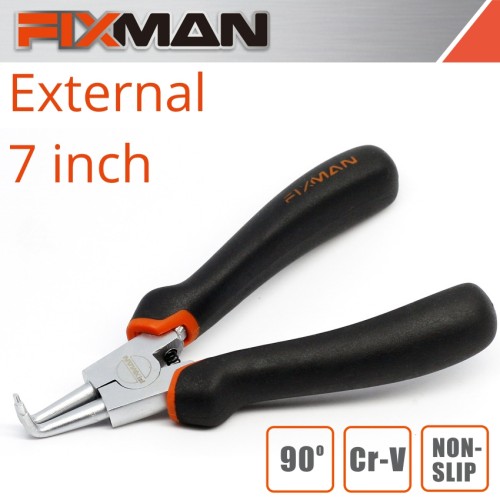 FIXMAN EXTERNAL CIRCLIP PLIERS 7"/175MM 90 DEG FIXMAN EXTERNAL CIRCLIP PLIERS 7"/175MM 90 DEG