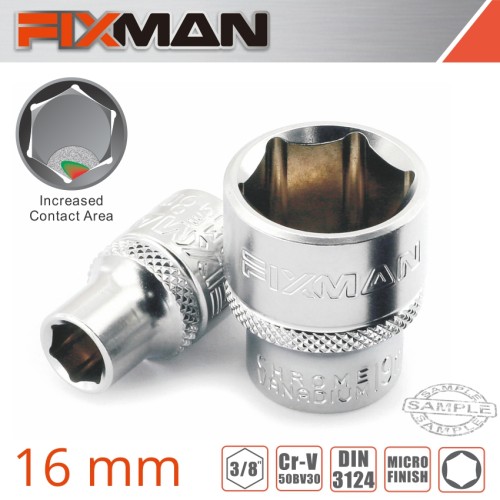 FIXMAN 3/8" DRIVE HEX SOCKET 16MM