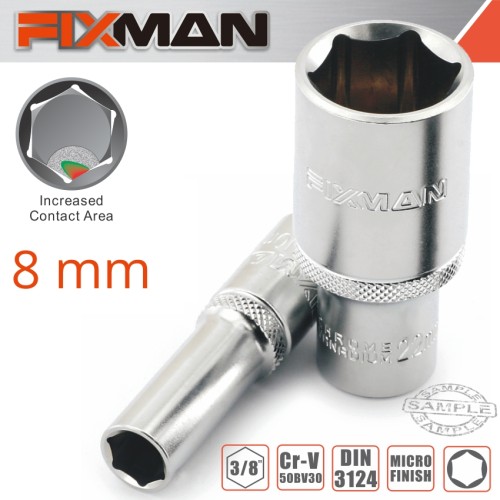 FIXMAN 3/8" DR DEEP SOCKET 8MM