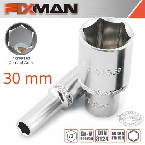 FIXMAN 1/2" DR DEEP SOCKET 30MM FIXMAN 1/2" DR DEEP SOCKET 30MM