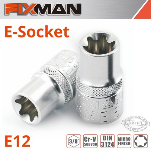 FIXMAN 3/8" DRIVE E-SOCKET 6 POINT E12