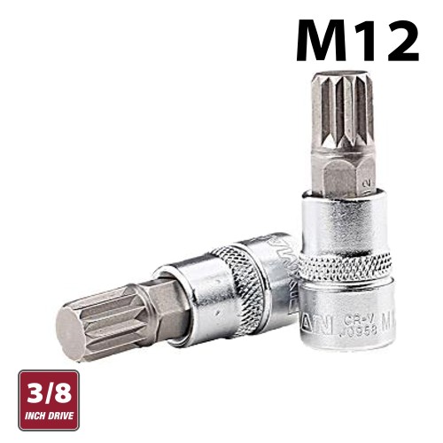 FIXMAN 3/8" DR.BIT SPLINE SOCKET M12