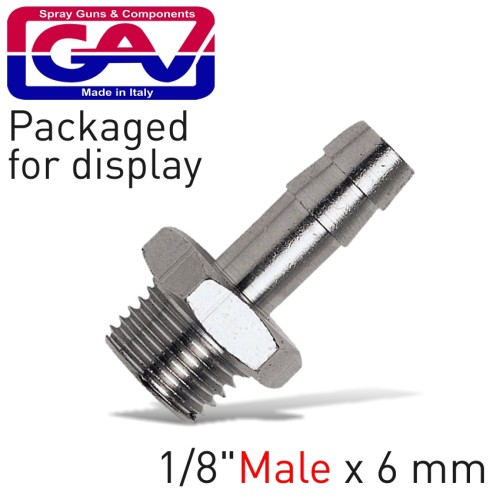 HOSE ADAPTOR 1/8"M X 6MM 1CD HOSE ADAPTOR 1/8"M X 6MM 1CD