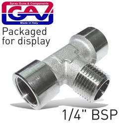 T CONNECTOR 1/4"FMF PACKAGED