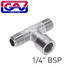 T CONNECTOR 1/4" MFM