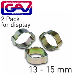 HOSE CLAMP CRIMP TYPE 13-15MM 2PACK