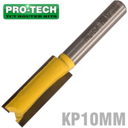 STRAIGHT BIT 10MM X 25MM CUT 2 FLUTE METRIC 1/4" SHANK