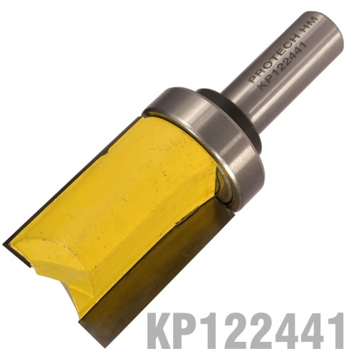 PATTERN FLUSH TRIM BIT. WITH SHANK MOUNTED BEARING 1 1/8" X 1 1/2" 1/2 PATTERN FLUSH TRIM BIT. WITH SHANK MOUNTED BEARING 1 1/8" X 1 1/2" 1/2