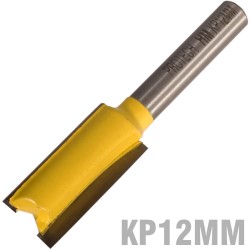 STRAIGHT BIT 12MM X 25MM CUT 2 FLUTE METRIC 1/4" SHANK