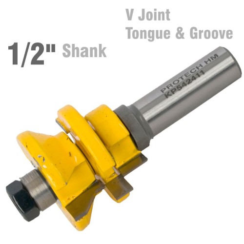 V JOINT TONGUE & GROOVE ASSEMBLY 1/2" SHANK V JOINT TONGUE & GROOVE ASSEMBLY 1/2" SHANK