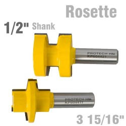 GLUE JOINT SET 38MM X 28MM 2 PIECE SET 1/2" SHANK