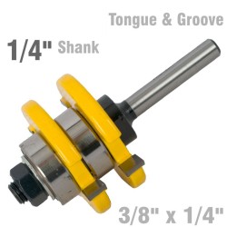 TONGUE & GROOVE ASSEMBLY 3/8" X 1/4" 1/4" SHANK