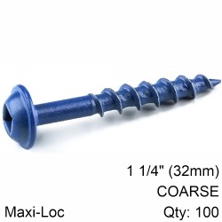 KREG BLUE KOTE POCKET HOLE SCREWS 32MM 1.25" #8 COARSE THREAD MX LOC 1