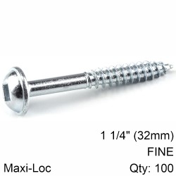 KREG ZINC POCKET HOLE SCREWS 32MM 1.25" #7 FINE THREAD MX LOC 100CT